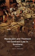 Cover: MacQueen and Thomson on Contract Law in Scotland - Bloomsbury Professional