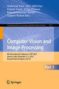 Cover: Computer Vision and Image Processing - Springer