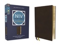 Cover: NIV Study Bible, Fully Revised Edition (Study Deeply. Believe Wholeheartedly.), Genuine Leather, Calfskin, Brown, Red Letter, Comfort Print - Zondervan