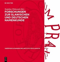 Abbildung von: Forschungen zur slawischen und deutschen Namenkunde - De Gruyter