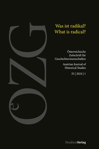Abbildung von: Österreichische Zeitschrift für Geschichtswissenschaften 35/1/2024 - Studien Verlag