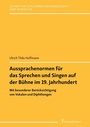 Cover: Aussprachenormen f&uuml;r das Sprechen und Singen auf der B&uuml;hne im 19. Jahrhundert - Frank & Timme