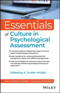 Enlarge image Cover: Essentials of Culture in Psychological Assessment - Wiley