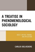Cover: A Treatise in Phenomenological Sociology - Lexington Books
