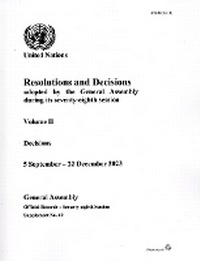 Enlarge image Cover: Resolutions and Decisions Adopted by the General Assembly During Its Seventy-eighth Session: Volume II - United Nations