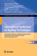 Cover: International Conference on Applied Technologies - Springer