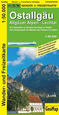 Abbildung von: Ostallgäu, Allgäuer Alpen, Lechtal Wander- und Freizeitkarte - GeoMap