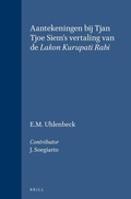 Cover: Aantekeningen bij Tjan Tjoe Siem's vertaling van de Lakon Kurupati Rabi - Brill