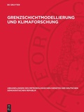 Cover: Grenzschichtmodellierung und Klimaforschung - De Gruyter