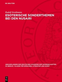 Abbildung von: Esoterische Sonderthemen bei den Nusairi - De Gruyter