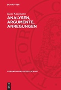 Cover: Analysen, Argumente, Anregungen - De Gruyter