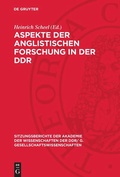 Cover: Aspekte der anglistischen Forschung in der DDR - De Gruyter