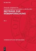 Cover: Beitr&auml;ge zur R&uuml;benforschung. Nr. 2 - De Gruyter