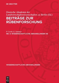 Enlarge image Cover: Beiträge zur Rübenforschung. Nr. 4 - De Gruyter
