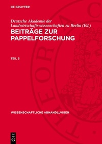 Abbildung von: Beiträge zur Pappelforschung. Teil 5 - De Gruyter