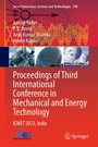 Cover: Proceedings of Third International Conference in Mechanical and Energy Technology - Springer