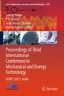 Cover: Proceedings of Third International Conference in Mechanical and Energy Technology - Springer