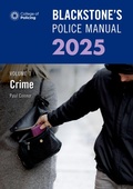 Bild: Blackstone's Police Manual Volume 1: Crime 2025 - Oxford University Press