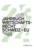 Bild: Jahrbuch Wirtschaftsrecht Schweiz - EU 2024 - buch & netz