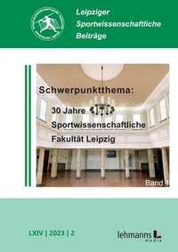 Abbildung von: Leipziger Sportwissenschaftliche Beiträge - Lehmanns Media