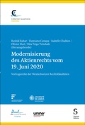 Cover: Modernisierung des Aktienrechts vom 19. Juni 2020 - St&auml;mpfli Verlag AG