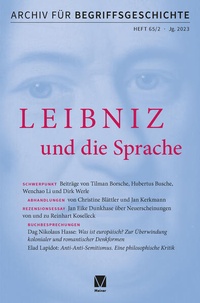Abbildung von: Archiv für Begriffsgeschichte. Band 65,2 - Meiner