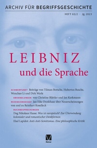 Abbildung von: Archiv für Begriffsgeschichte. Band 65,2 - Meiner