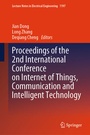 Cover: Proceedings of the 2nd International Conference on Internet of Things, Communication and Intelligent Technology - Springer