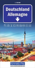 Cover: K&uuml;mmerly+Frey Strassenkarte Deutschland 1:750.000 - Hallwag K&uuml;mmerly+Frey