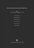Cover: Singhalesische Handschriften - Franz Steiner Verlag