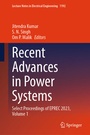 Cover: Recent Advances in Power Systems - Springer