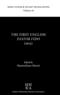 Cover: The First English Pastor Fido (1602) - Texts and Translations
