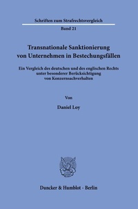 Abbildung von: Transnationale Sanktionierung von Unternehmen in Bestechungsfällen. - Duncker & Humblot