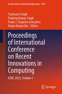 Abbildung von: Proceedings of International Conference on Recent Innovations in Computing - Springer