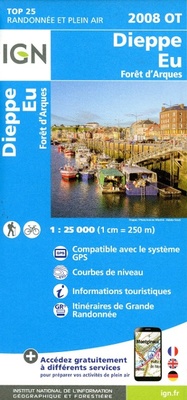 Abbildung von: Dieppe / Eu / Foret d'Arques: 2008OT - Institut Geographique National