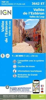 Abbildung von: Vallee de l'Esteron / Vallee du Loup: 3642ET - Institut Geographique National