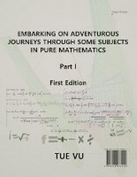 Abbildung von: Embarking on Adventurous Journeys Through Some Subjects in Pure Mathematics - SMS - Series Math Study