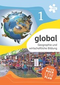 Cover: global 1. Geographie und wirtschaftliche Bildung, Sch&uuml;lerbuch + E-Book - &Ouml;BV 3-209