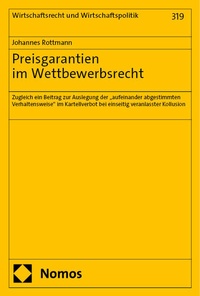 Abbildung von: Preisgarantien im Wettbewerbsrecht - Nomos