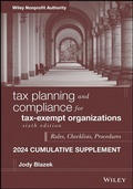 Cover: Tax Planning and Compliance for Tax-Exempt Organizations, 2024 Cumulative Supplement - Wiley