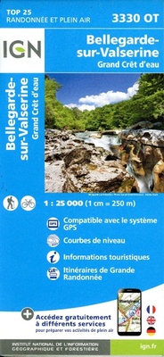 Abbildung von: Bellegarde-Sur-Valserine / Grand Cret d'Eau: 3330OT - Institut Geographique National