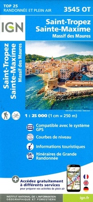 Abbildung von: St-Tropez / Ste-Maxime / Massif des Maures: 3545OT - Institut Geographique National