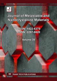 Abbildung von: Journal of Metastable and Nanocrystalline Materials Vol. 39 - Trans Tech Publications Ltd