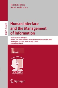Enlarge image Cover: Human Interface and the Management of Information - Springer