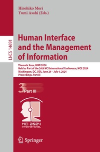 Enlarge image Cover: Human Interface and the Management of Information - Springer