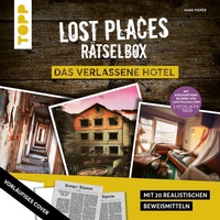 Abbildung von: Lost Places Rätselbox - Das verlassene Hotel: Ein Krimi-Rätsel für Zuhause. Mit 20 realistischen Beweismitteln. - Frech