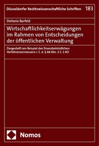 Abbildung von: Wirtschaftlichkeitserwägungen im Rahmen von Entscheidungen der öffentlichen Verwaltung - Nomos