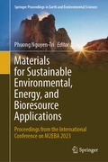 Cover: Materials for Sustainable Environmental, Energy, and Bioresource Applications - Springer