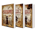 Cover: Buchland Band 1-3: Buchland / Beatrice. R&uuml;ckkehr ins Buchland / Bibliophilia. Das Ende des Buchlands: Die komplette Trilogie (Paperback) - Lindwurm Verlag