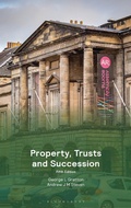 Cover: Property, Trusts and Succession - Bloomsbury Professional